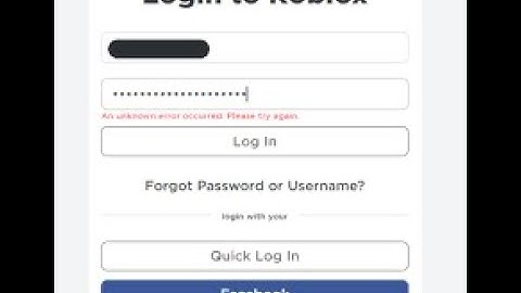 How To Fix Roblox Login Error I An Unknown Error Occurred. Please Try Again