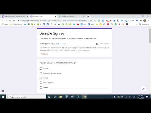 Google Forms Question Types