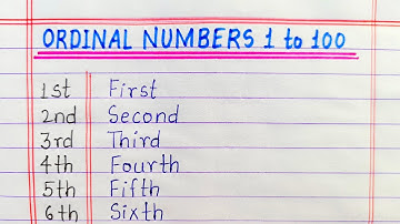 Ordinal Numbers 1 to 100 || 1 to 100 Ordinal numbers spelling || 1-100 Ordinal numbers