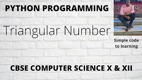 Python Program To Check Triangular Numbers (Hindi)