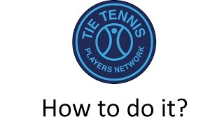 Tiesports FOR TENNIS Software - How to use the Tournament Planner screenshot 1