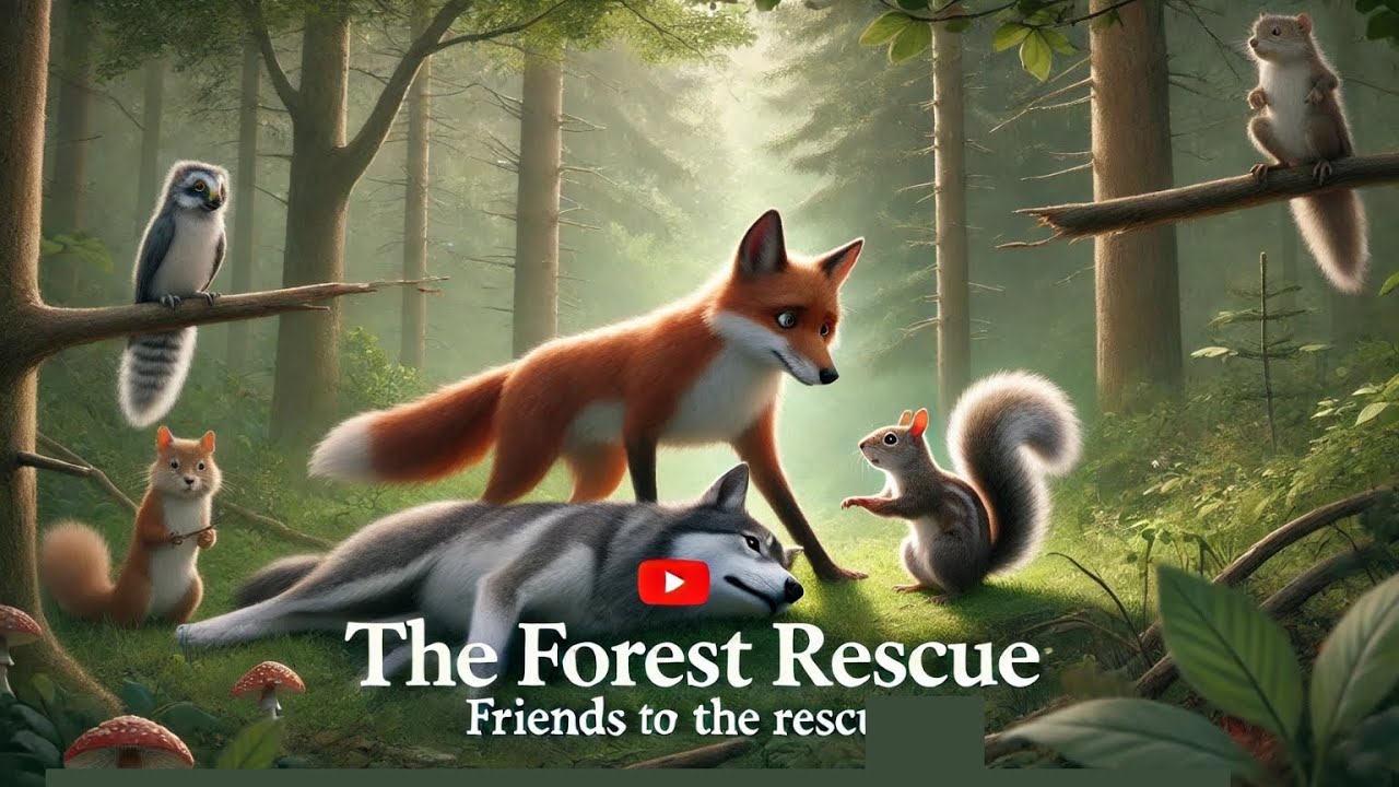 Squirrel and Fox in the Forest - A Story of Friendship and Helpfulness - Enjoy