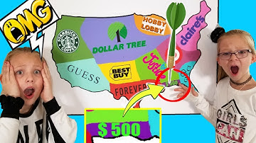 Throwing a DART at a MAP & BUYING Whatever It Lands On - Challenge!!!