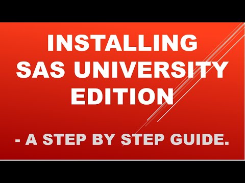 Installing SAS University Edition - a step by step guide.