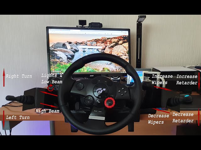 Upgrade Type DIY Racing Simulator Steering Wheel Turn Signal Wiper