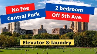 No Fee Elevator 2 bedroom apartment tour with laundry on the upper East side 5th Ave