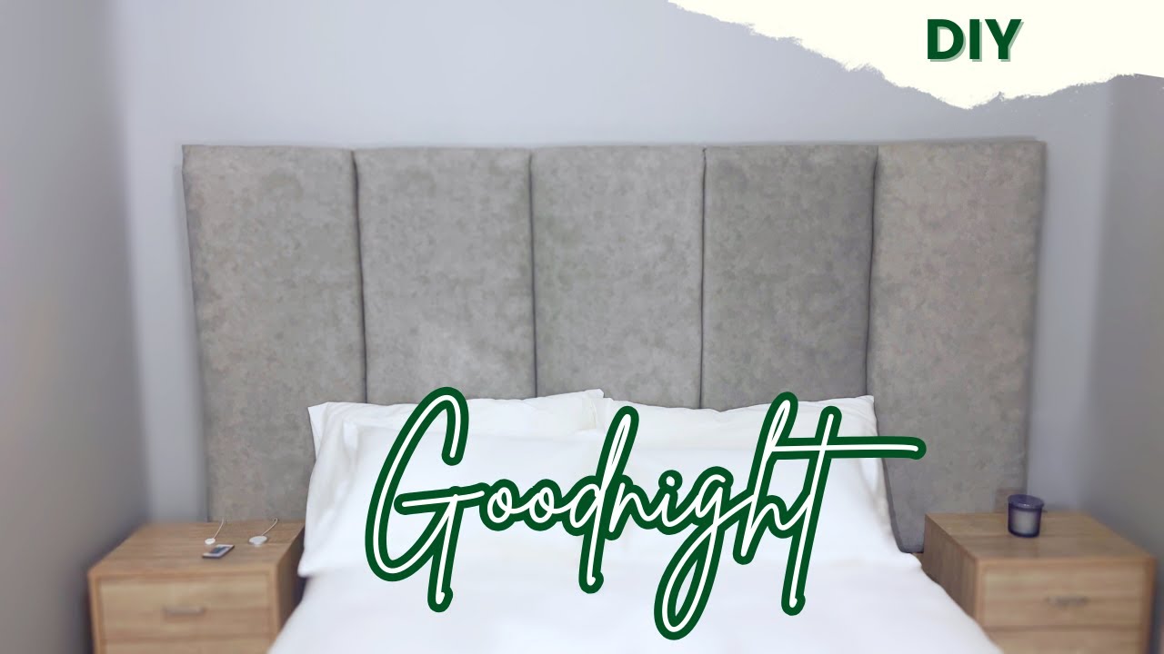 Giant channel tufted headboard DIY. YouTube