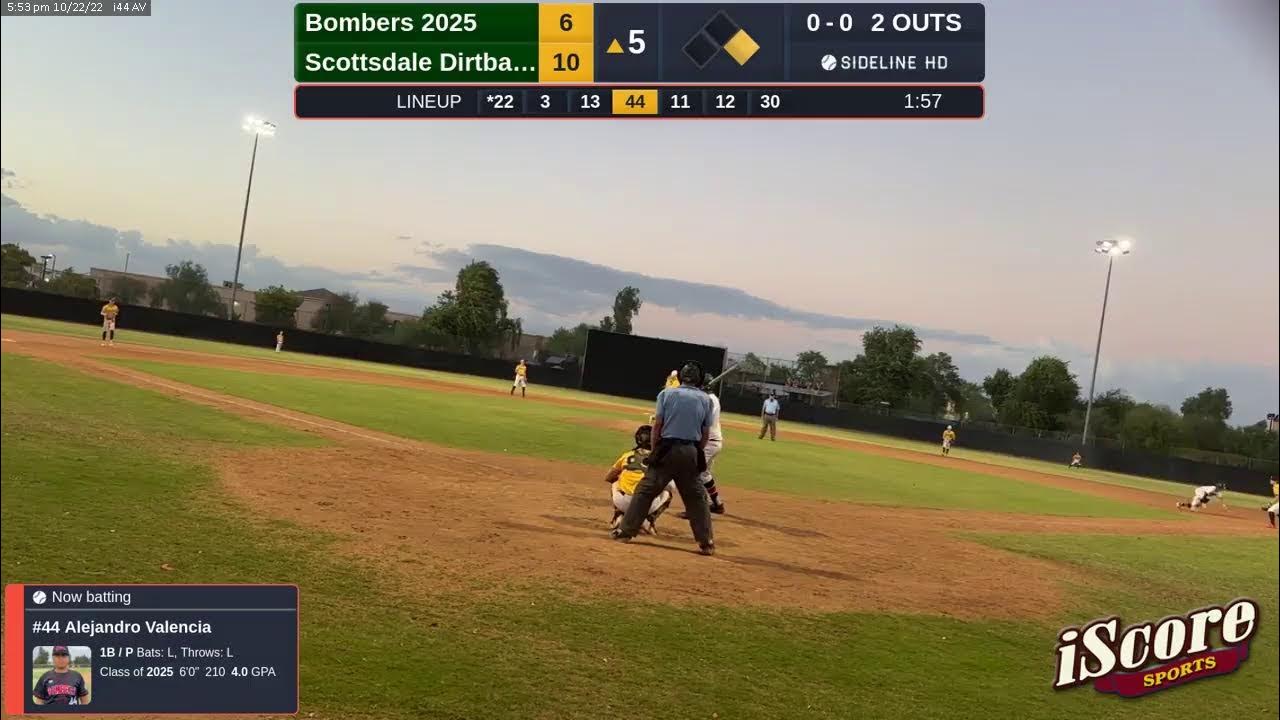 So Cal Bombers 2025 vs Scottsdale Dirtbags (2022.10.22) YouTube