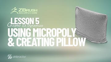 How to Work with Micropoly and Create Pillow with Dynamics? | Lesson 5 | Chapter 13 | Zbrush 2021.5