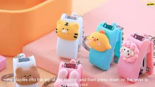 1005006056635117 Cute Mini Animal Stapler Creative Portable Book Binding Machines Keych