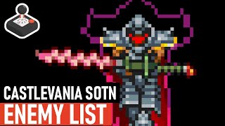 Castlevania SotN - Enemy List with all drop items