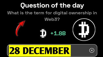 What is the term for digital ownership in Web3? | Dropee Question Of The Day | 28 December