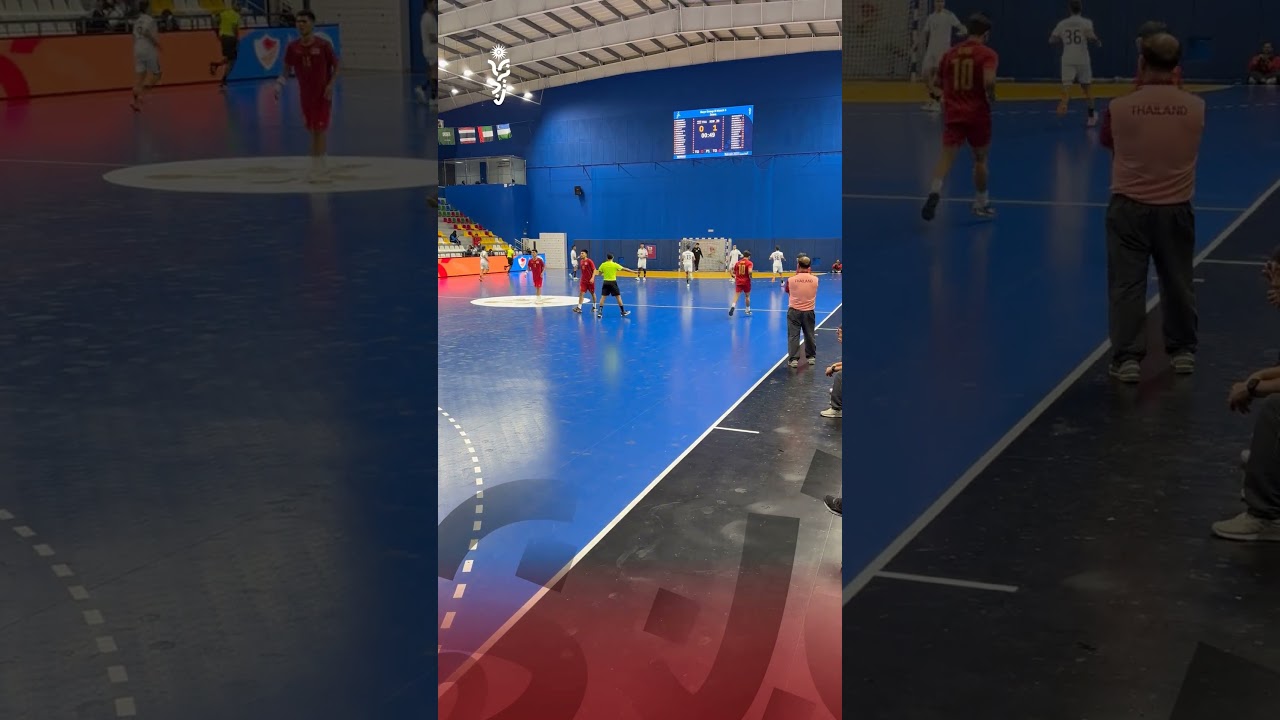 Kuwait vs Thailand in Handball - The third Asian youth games in Bahrain