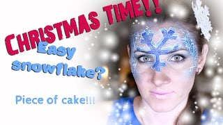 Quick 3d Snowflake face painting tutorial