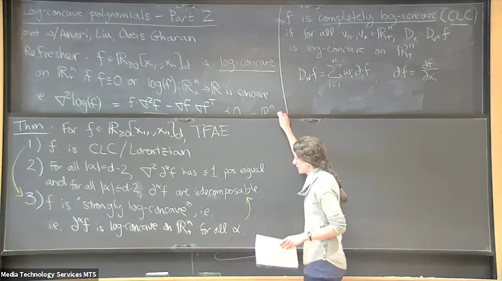 Log-concave polynomials in theory and applications - Part 2 - Cynthia Vinzant