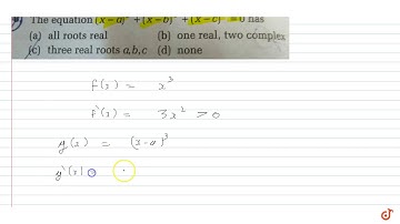 The equation `(x-a)^3 + (x-b)^3 + (x-c)^3 = 0` has :
