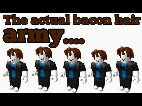 The Actual Bacon Army Youtube - roblox bacon hair army logo