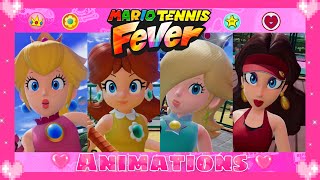 Mario Tennis Fever - Peach, Daisy, Rosalina, Pauline Animations