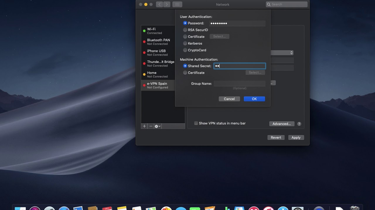 e-VPN Mac OS L2TP/IPsec Setup Guide - YouTube