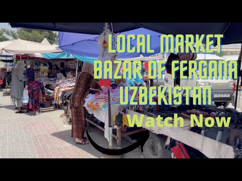 Walking through Local Market / Bazar and Center of Fergana  Uzbekistan Part-1 Vlog 5 #uzbekistan