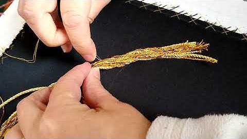 Informal Couching - Goldwork
