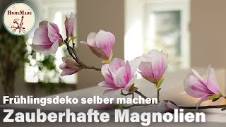 DIY | Magnolie aus Kaffeefiltern selber machen | zauberhafte Frühlingsdeko | coffee filter magnolias