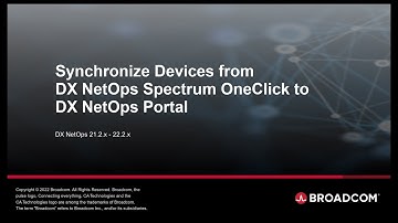 Synchronize Devices from DX NetOps Spectrum OneClick to DX NetOps Portal