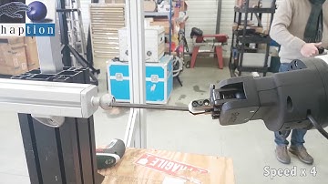 Universal Robot e-series Teleoperation with Haption haptics