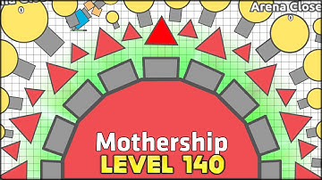 PLAYING AS THE LEVEL 140 ��� WORLD RECORD ��� MOTHERSHIP IN DIEP.IO VS ARENA CLOSER (DIEPIO #19)