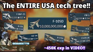 What will HAPPEN when you RESEARCH EVERY PLANE?!! | USA Tech tree GRIND🔥(BRRRRT & Rat)