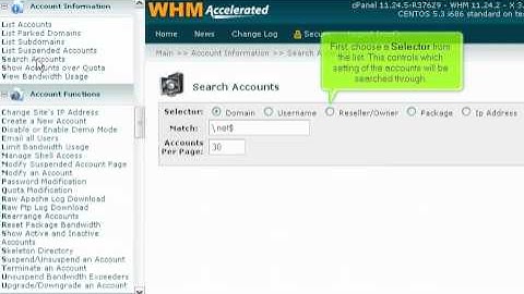 How to search for accounts on your WHM server | FastDot Cloud Hosting