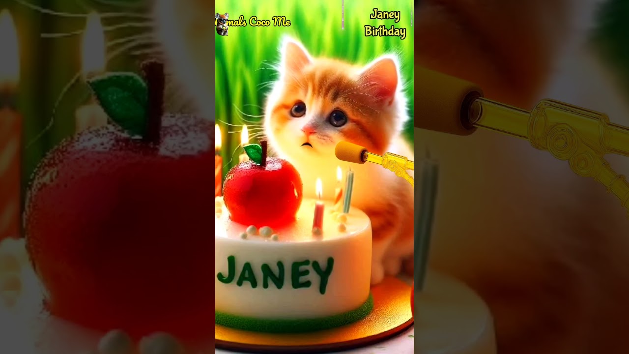 JANEY BIRTHDAY | HAPPY BIRTHDAY SONG WITH NAMES | Adorable Cute Cat 😺 
