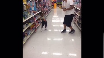 Kid gets sprayed with silly string and goes crazy