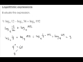 simplifying logarithmic expressions