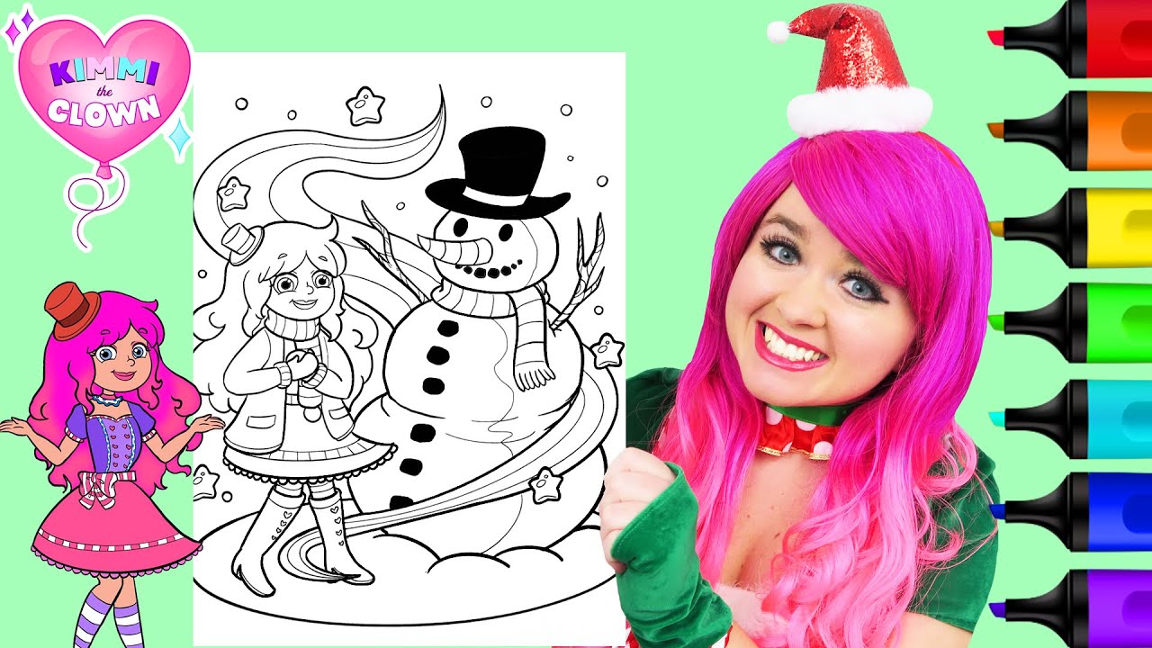 Coloring Kimmi The Clown Snowman Christmas YouTube Coloring Kimmi The Clown Snowman Christmas YouTube