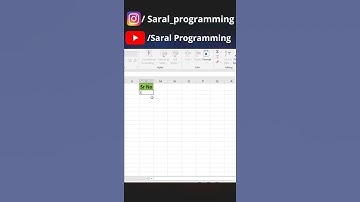 Fill series in Excel (Excel trick) #shorts #saral_programming
