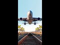 【踏切アニメ】飛行機とふみきりカンカン Railroad crossing Airplane kareta api रेल उड़न तश्तरी #Shorts
