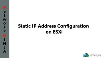 Static IP Address Configuration on ESXi