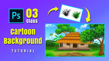 Background Design For Cartoon Animation In Photoshop | Class 03 #photoshop #cartoon #background