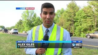 Car Chase Ends In Crash On I-77 In Richburg, South Carolina