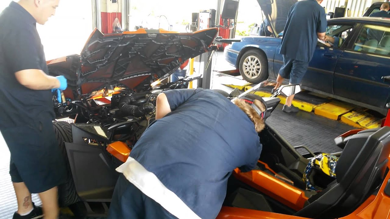 Polaris slingshot oil change YouTube