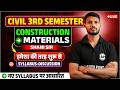 🔥CIVIL 3RD SEMESTER || CONSTRUCTION MATERIALS || BTEUP NEW SYLLABUS DISCUSSION 🎯|| SHANI SIR 🧑🏫