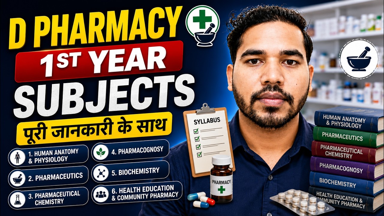 D Pharmacy Subjects in First Year | D Pharmacy Syllabus | D Pharma ...