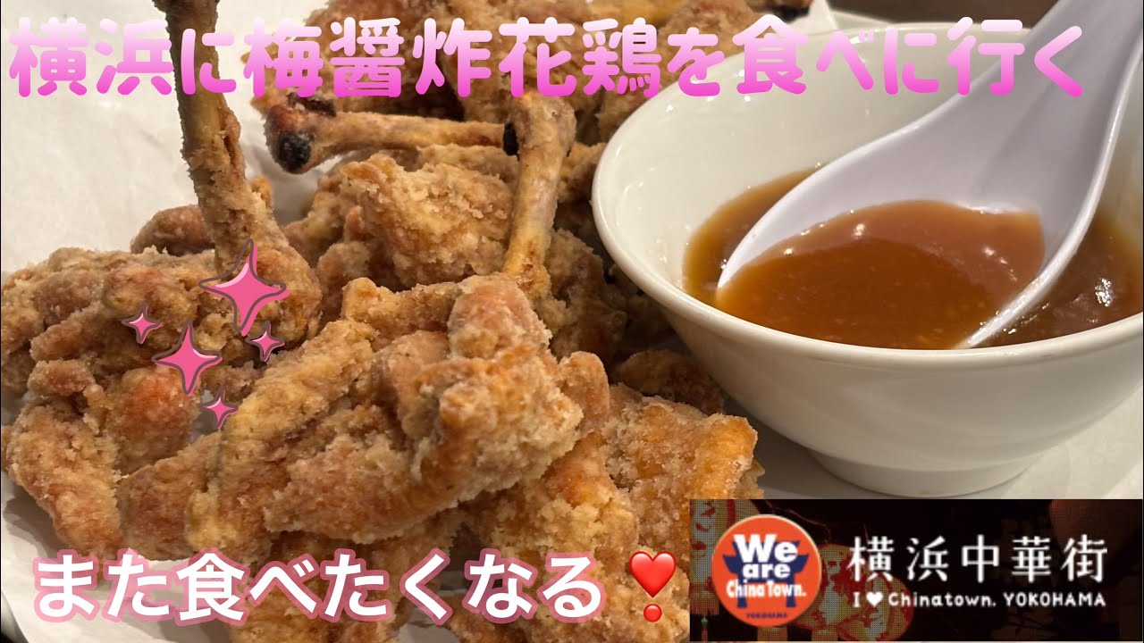 横浜に梅醤炸花鶏を食べに行く【ゆきぼうが食べまくる】梅みそ付鶏の唐揚げ 🍗 また食べたくなる❣️ in 謝甜記
