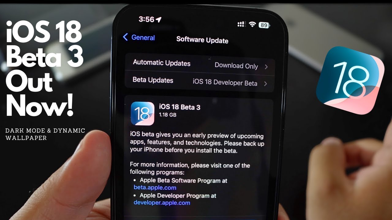 iOS 18 Beta 3 - Out Now! New dark mode & Dynamic Wallpaper