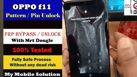 OPPO F11 / F11 Pro Pattern Unlock | With MRT Dongle｜ 1 Click 100% Tasted Offline
