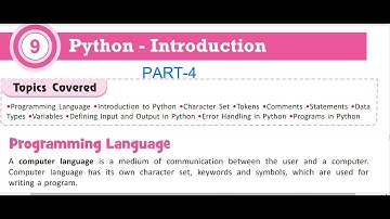 NCERT CLASS-8 COMPUTER SCIENCE CHAPTER-9 INTRODUCTION TO PYTHON  PART-4