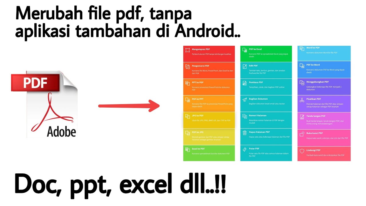 Merubah Logo File.pdf Cara Merubah File PDF ke Bentuk Dokumen Lain Tanpa APK Tambahan - YouTube