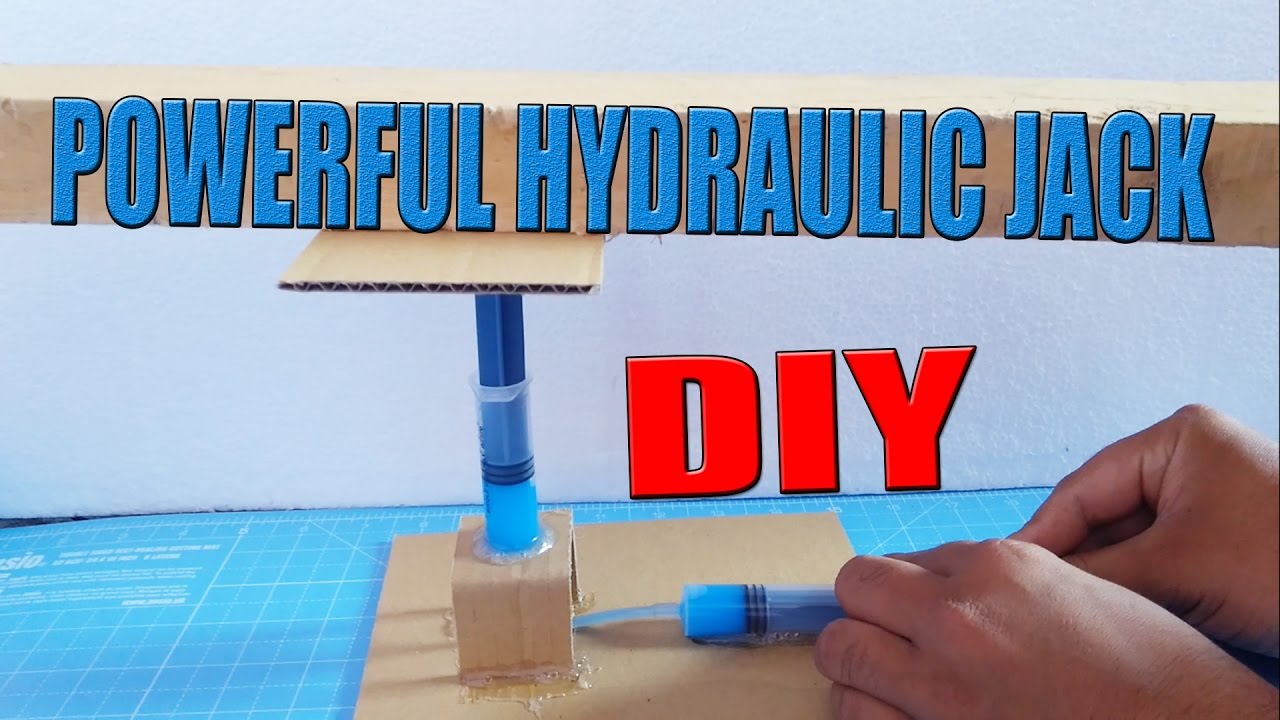 DIY Hydraulic Powered Jack Using Cardboard and Syringe MrWire YouTube