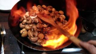 Flambé using 16 year old Single Malt Lagavulin